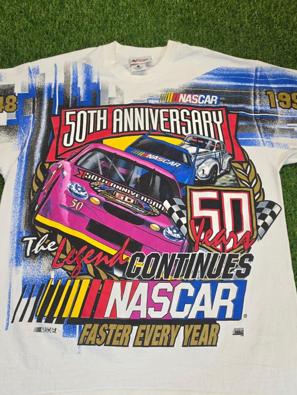 Vintage NASCAR 50th Anniversary 1948-1998 Graphic T-Shirt by